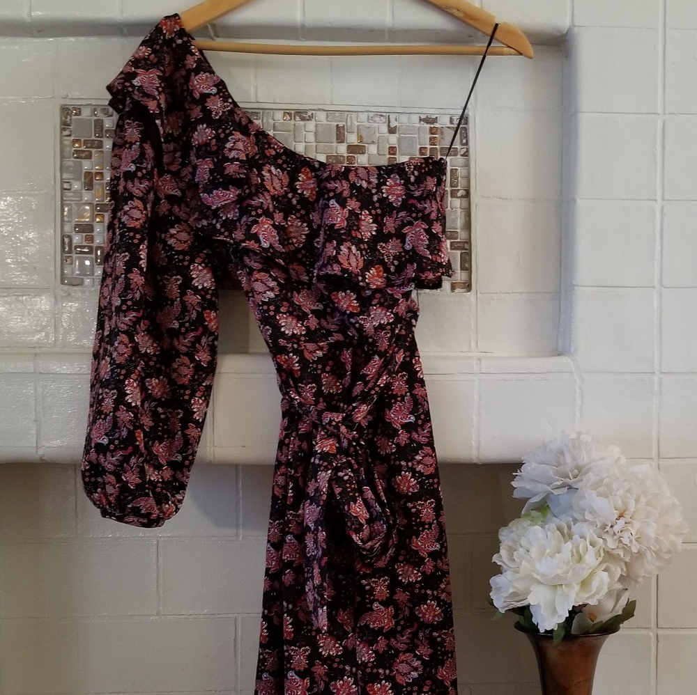 TOPSHOP WOMENS FLORAL DRESS SIZE 6